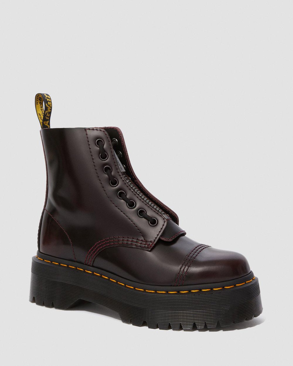 Dr Martens Sinclair Arcadia Kožené Topánky Na Platforme Damske ( Červené ) SK 168-BCDJHO